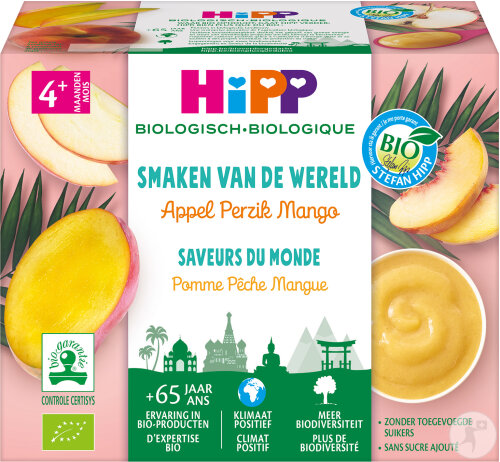 HiPP Bio Apfel Pfirsich Mango 4x100g