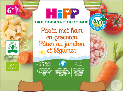 HiPP Bio Schinkennudeln Mit Gemüse 2x190g