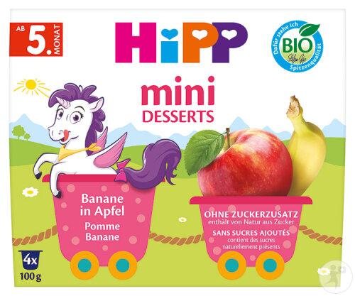 Hipp Mini Dessert Apfel Banane Bio 4x100g