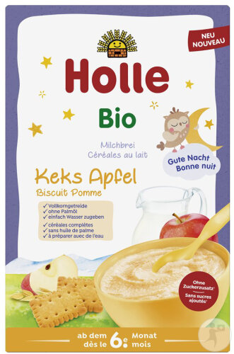Holle Bio Getreide Mit Milch/Keksen/Apfel 250g