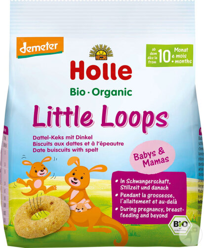 Holle Bio Little Loops Kekse Dattel Und Dinkel 80g