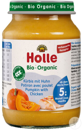Holle Kürbis Mit Huhn 190g