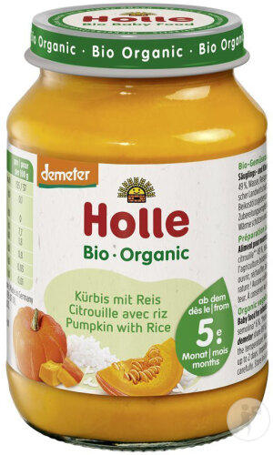 Holle Kürbis Mit Reis 190g