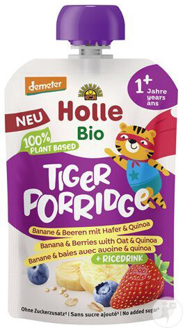 Holle Tiger Porridge Pouchy Banane/Beeren/Hafer/Quinoa 110g
