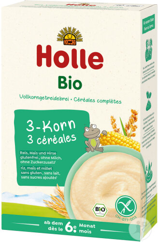 Holle Vollkorngetreidebrei Bio 3-Korn 250g