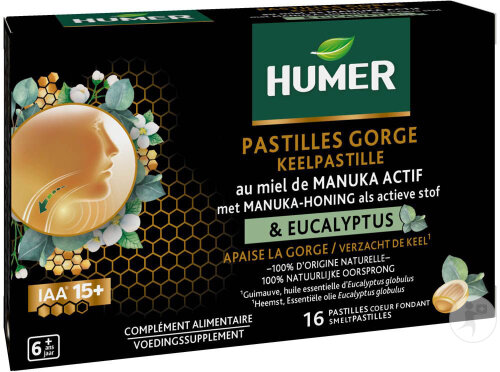 Humer Halsbonbons Manuka Honig Eukalyptus 16 Stück