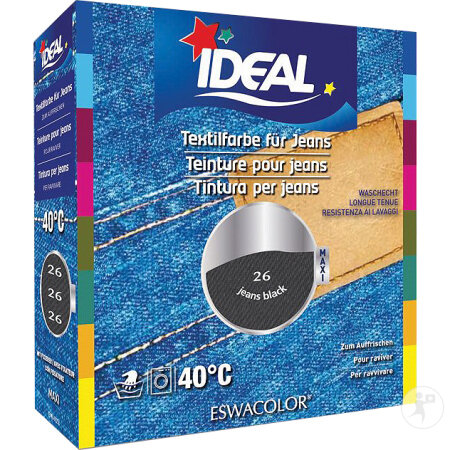 Ideal Maxi Textilfarbe No26 Jeans Schwarz 75ml+100g