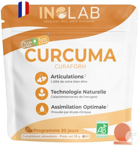 Inolab Curaform Optimiertes Curcumin & Bio-Bockshornklee 60 Tabletten
