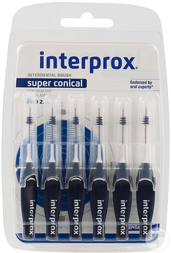 Interprox Interdentalbürsten Super Conical PHD 2,0 Dunkelblau 6 Stück