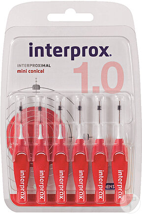 Interprox Premium Mini Conical Interdentalbürsten 2-4mm Rot 6 Stück (31195)