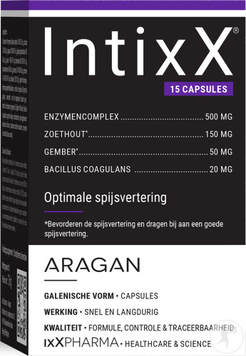 ixX Pharma IntixX Verdauung Enzyme Süßholz Ingwer & Probiotika 15 Kapseln