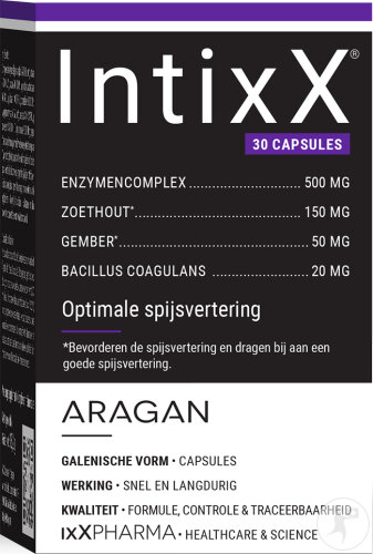 ixX Pharma IntixX Verdauung Enzyme Süßholz Ingwer & Probiotika 30 Kapseln
