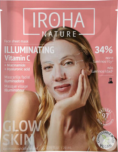 Iroha Nature Aufhellende Tuchmaske Für Das Gesicht Mit Vitamin C 1 Stück