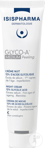 Isispharma Dermatologie Glyco-A Medium Peeling Nachtcreme 12% Glykolsäure Tube 30ml