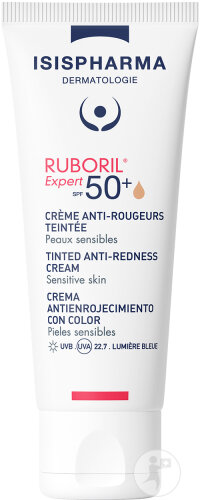 Isispharma Ruboril Expert SPF50+ Getönte Anti-Rötungs-Creme Empfindliche Haut Mit Rötungen Tube 40ml