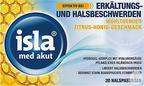 Isla Med Akut Halspastillen Zitrus Honig 20 Stück 