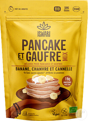 Iswari Pfannkuchen Und Waffeln Mix Banane Hanf Und Zimt Beutel 300g