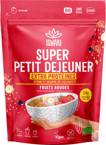 Iswari Super Frühstück Extra Protein Rote Früchte 360g