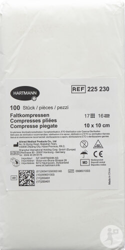 Ivf Faltkompressen Unsteril Typ 17 10x10cm 16 Fach 100 Stück