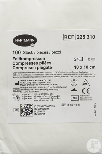 Ivf Faltkompressen Unsteril Typ 24 10x10cm 8 Fach 100 Stück