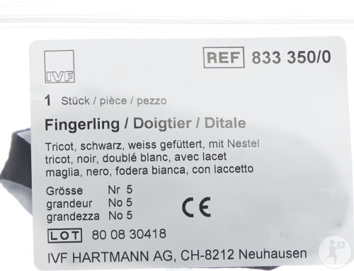 Ivf Fingerling Tricot Größe 5 Schwarz 1 Stück