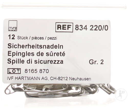 Ivf Sicherheitsnadeln 38mm Größe 2 Beutel 12 Stück