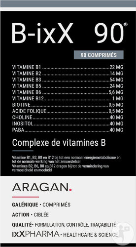 ixX Pharma B-ixX Vitamin B Komplex Energie Müdigkeit & Nervensystem 90 Tabletten