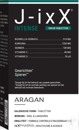 ixX Pharma J-ixX Intense Beweglichkeit/Gelenkkomfort Boswellia/Kurkuma/Vitamine C-D 120 Tabletten