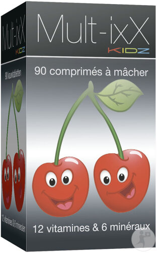 ixX Pharma Mult-ixX Kidz Wachstum/Immunität 12 Vitamine/6 Mineralien/Vitamin D3 90 Tabletten