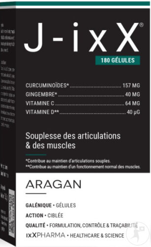 ixX Pharma J-ixX Beweglichkeit & Gelenkkomfort Kurkuma Ingwer & Vitamine C-D 180 Kapseln