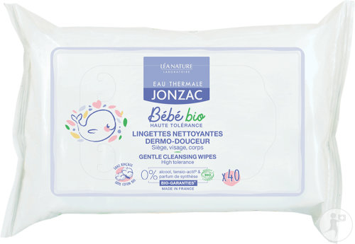 Jonzac Eau Thermale Feuchte Reinigungstücher Dermo-Pflege 40 Stïck