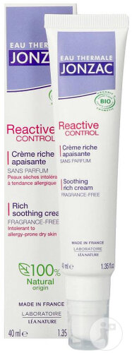 Jonzac Reactive Control Reichhaltige Beruhigende Creme Bio Tube 40ml