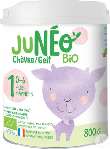 Junéo 1 Ziegenmilch Babies 0-6 Monate Bio-Milchpulver 800g