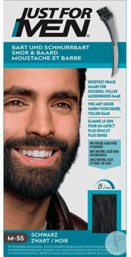 Just For Men Farbgel Bart Und Schnurrbart Schwarz M-55 1 Set