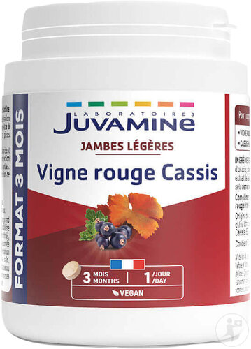 Juvamine Rote Weinrebe Schwarze Johannisbeere Leichte Beine 90 Tabletten