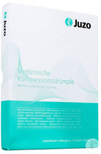 Juzo Soft Therapeutische Kompressionsstrümpfe 2002ad4 Normal Offene Zehen Mandel 1 Stück