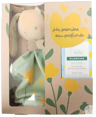 Klorane Baby Ringelblume Bio Geschenkset Hase/Parfümiertes Wasser Petit Brin Sanft Entspannend 50ml