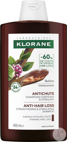 Klorane Chinin & Bio-Edelweiß Shampoo Stärkend & Belebend Gegen Haarausfall 400ml