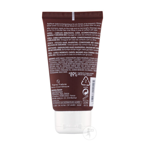 Klorane Chinin & Bio-Edelweiß Pflegespülung Stärkend & Anregend Gegen Haarausfall 50ml-2