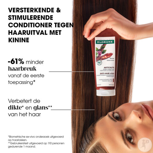Klorane Chinin & Bio-Edelweiß Pflegespülung Stärkend & Anregend Gegen Haarausfall 50ml-9