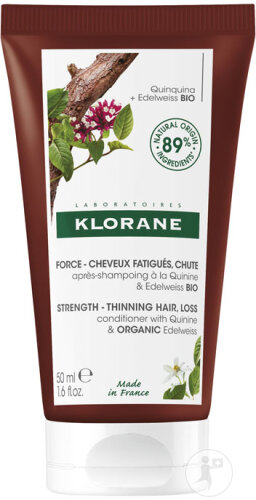 Klorane Chinin & Bio-Edelweiß Pflegespülung Stärkend & Anregend Gegen Haarausfall 50ml