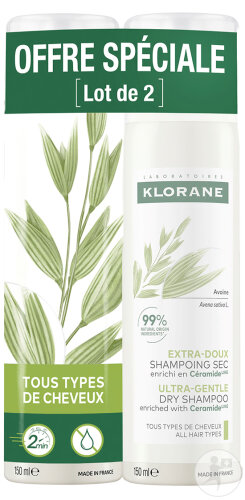 Klorane Hafer Trockenshampoo 2x150ml