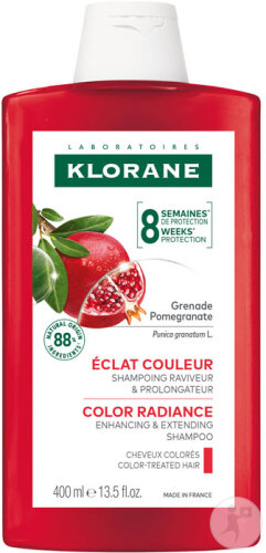 Klorane Granatapfel Shampoo Farbglanz Belebt & Verlängert Gefärbtes Haar 400ml