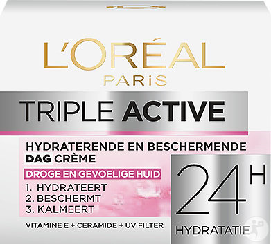 L'Oréal Paris Triple Active Feuchtigkeitsspendende Tagescreme Tiegel 50ml