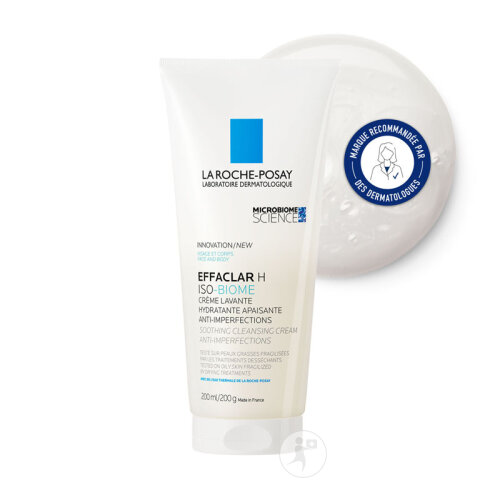 La Roche-Posay Effaclar H Iso-Biome Feuchtigkeitsspendende Beruhigende Reinigungsceme 200ml-3
