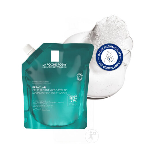 La Roche-Posay Effaclar Reinigendes Mikro-Peeling Gel Eco-Nachfüllpack 400ml-2