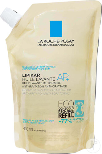 La Roche-Posay Lipikar AP+ Rückfettendes Dusch- Und Badeöl Nachfüllpackung 400ml