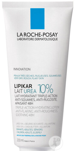 La Roche-Posay Lipikar Lait Urea 10% Dreifach-Wirkende Feuchtigkeitsmilch Tube 200ml