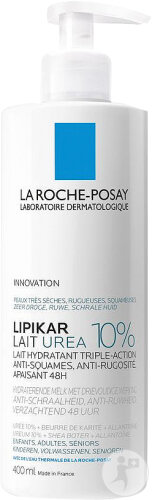 La Roche-Posay Lipikar Lait Urea 10% Dreifachwirksame Feuchtigkeitsspendende Milch 400ml
