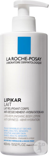 La Roche-Posay Lipikar Ruckfettende Körpermilch Anti-Trockenheit 48st Sensible Und Trockene Haut 400